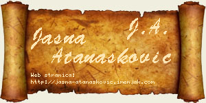 Jasna Atanasković vizit kartica